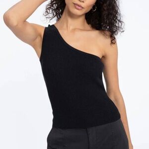 Sanctuary One shoulder knit tank